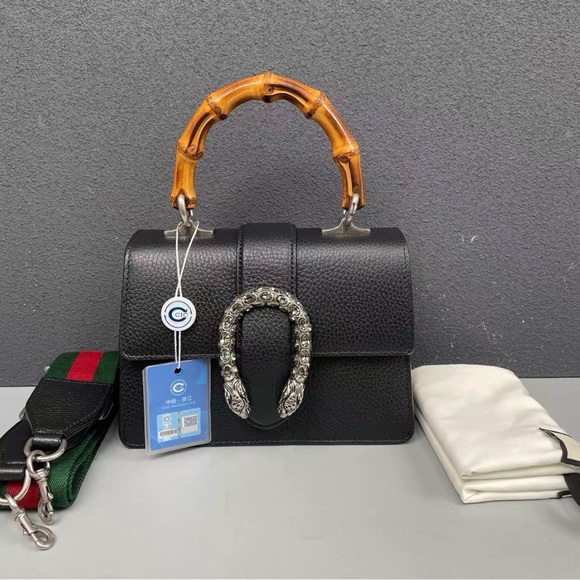 Gucci Black Satchel with Bamboo Handle - Picture 1 of 9
